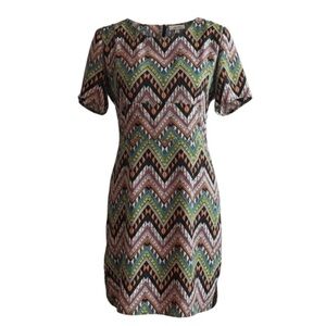 Aqua at Bloomingdale’s African Print Short Sleeve Dress